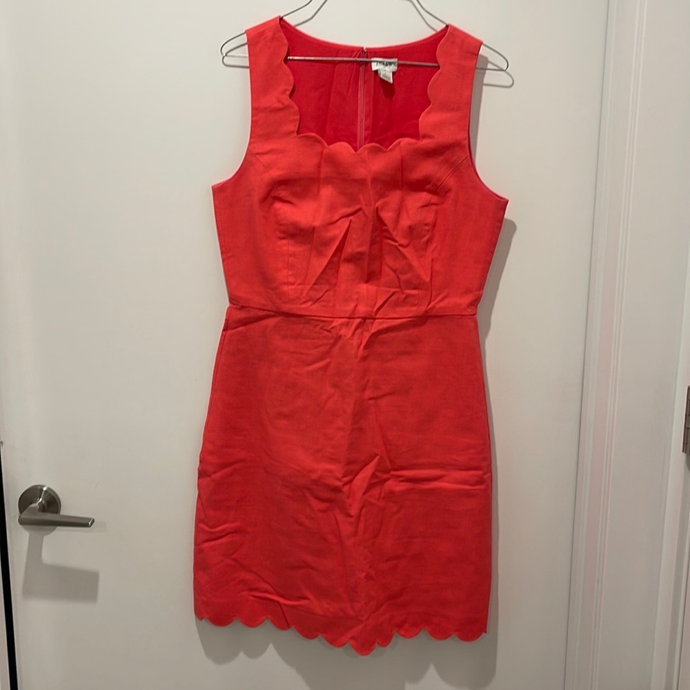 Woman’s Jcrew Pink Scallop Dress